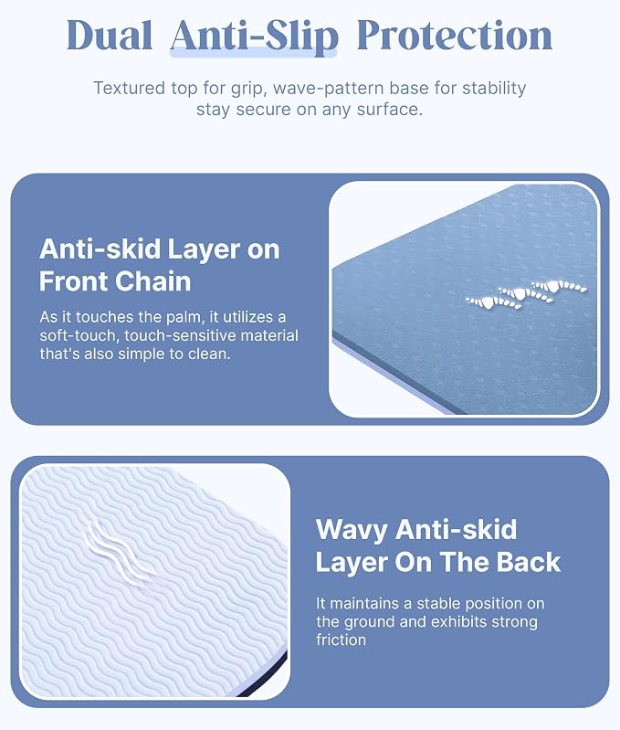 ROMIX Pro Yoga Mat Thick 6mm (1/4 inch), 72"L x 24"W Non-Slip Workout Mat with Alignment Lines, Large Yoga Mats for Women Men With Carry Bag, Exercise Mats for Home Workout Training Equipment
