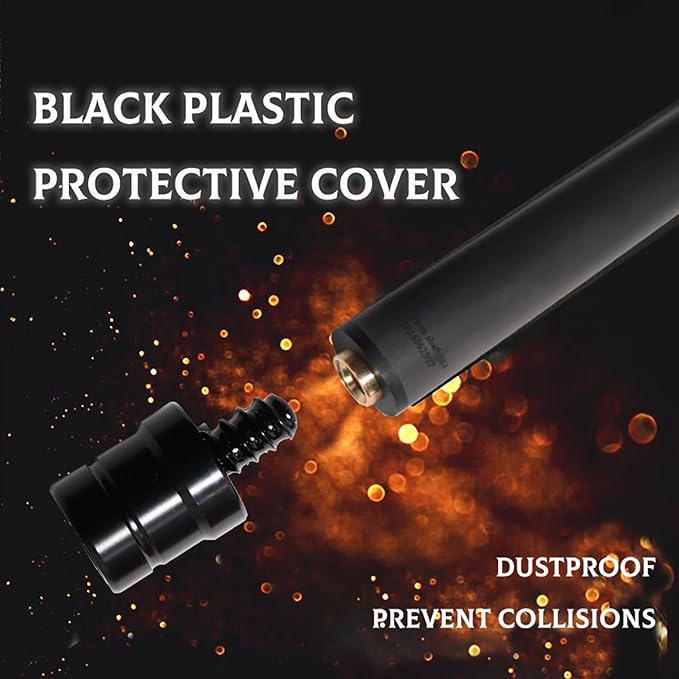100% Carbon Fiber Shaft, Black Technology Shaft of Pool Cue Front Part for Billiard Play/Break/Snooker Cue Shaft with Foam- 737 mm,745mm,765mm