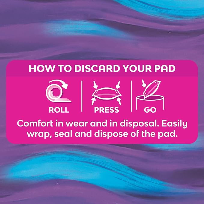SABA Ultra Invisible Ultra Thin Night Pads with Wings, Overnight Heavy Absorbency, 4-Pack of 14 Pads (56 Count)