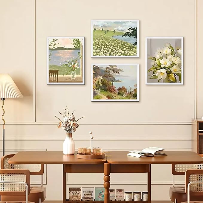 11x14 Picture Frame Set of 6, White Photo Frames Bulk with HD Plexiglass, Display Pictures 8x10 with Mat or 11x14 Without Mat, Multi Picture Frames Collage for Wall Decor