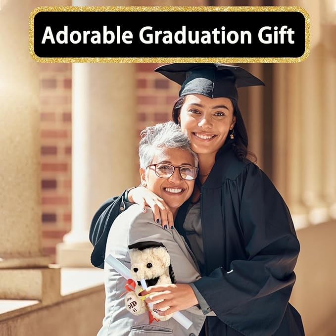 Class of 2025 Gifts Graduation Plush - Graduation Bear with Cap & Diploma, High School Graduation Gifts Cute Preschool Graduation Teddy Toy Gift for Girls Boys - 8 Inches Grad Bear (You Did It)