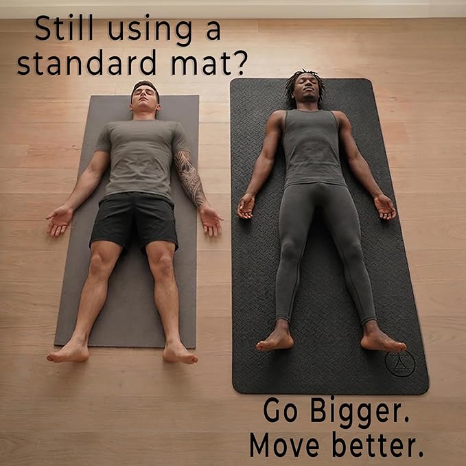 Tatago Extra Thick Yoga Mat Wide & XL-Our 10mm Extra Large Yoga Mat Thick Extra Wide And Long For Total Joint Cushioning. A Large Exercise Mat Thick And Perfect For Home Workout Pilates Or Studio.