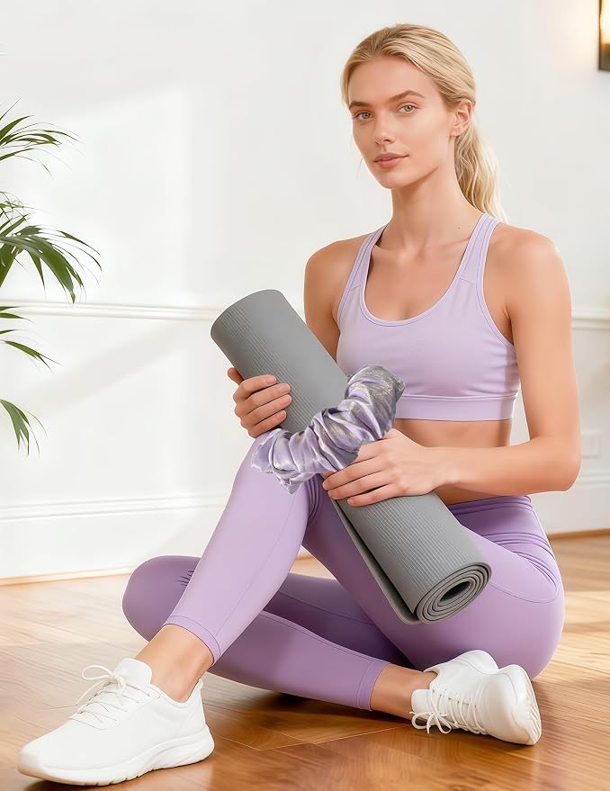 Yoga Mat Scrunchie - Yoga Mat Strap Band - Fits Most Size Mats (Not Suitable for Overly Thick Mats)