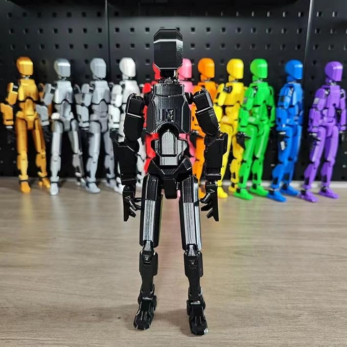 Assembly Completed T13 Action Figure, Titan 13 3D Printed Action Figure, 3D Printed Titan13, Assembled Dummy 13 Lucky 13 Toy Figure