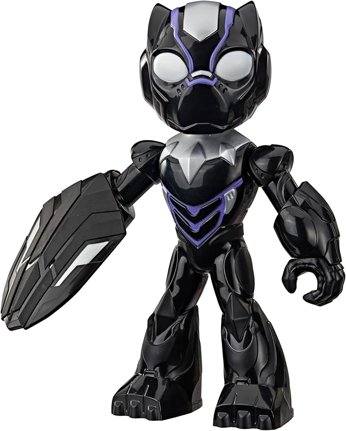 IRON MAN AND HIS AWESOME FRIENDS Marvel Supersized Black Panther Action Figure, 9-Inch (22.8 CM) Super Hero Toys for Kids, Ages 3+