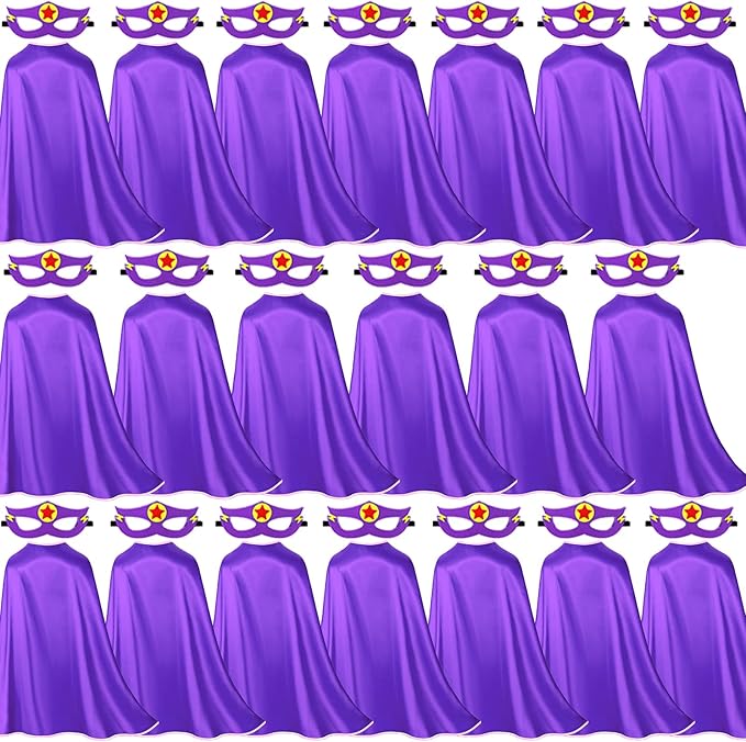 iROLEWIN Superhero-Capes for Kids Bulk 20 Pack Superhero Party Favors Toddler Dress-up Halloween Group Costumes Pretend Play
