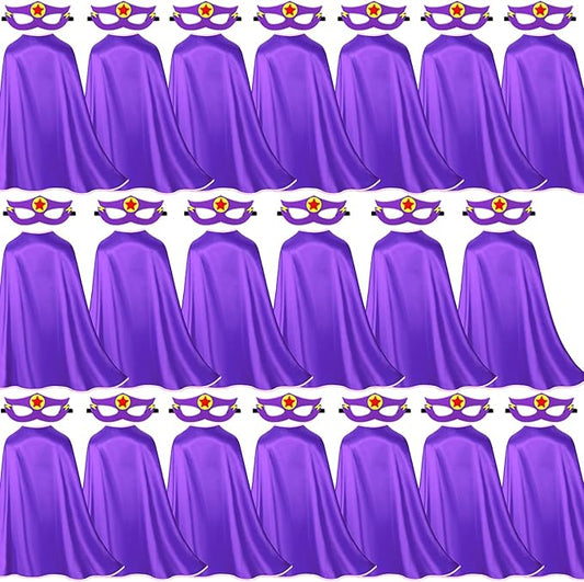 iROLEWIN Superhero-Capes for Kids Bulk 20 Pack Superhero Party Favors Toddler Dress-up Halloween Group Costumes Pretend Play