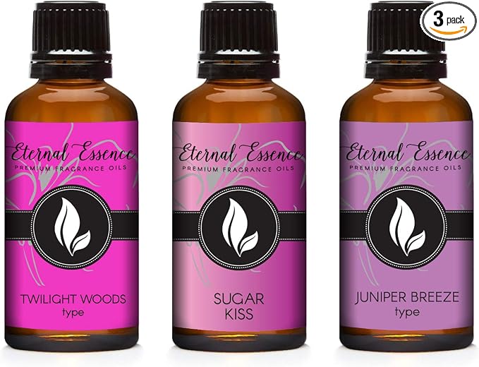 30ML - Trio (3) - Twilight Woods, Sugar Kiss & Juniper Breeze - Premium Fragrance Oil Trio - 30ML