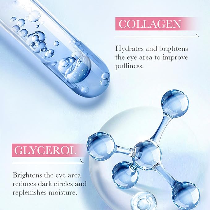 Under Eye Patches - 60 Pcs Eye Mask Anti-Aging Collagen Hyaluronic Acid Moisturizing Under Eye Mask for Removing Dark Circles, Puffiness