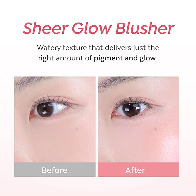 A'PIEU Juicy-Pang Water Blusher [PK03] – Fruity Liquid Blush for Cheeks, Buildable & Blendable Color, Hydrating Dewy Finish with Fruit Extract Blend & Rose Flower Water, 0.31 fl oz