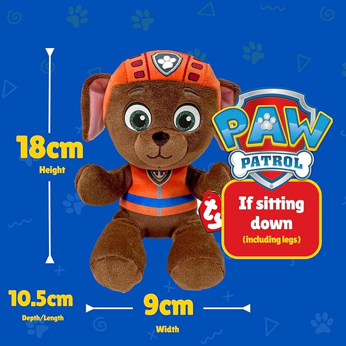 Ty - Paw Patrol Collection, ZUMA, Heroes of The Puppy Squad in Floppy Version, 6"