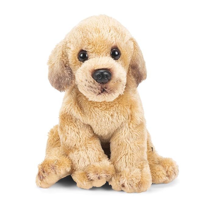 DEMDACO Yellow Labrador Soft Plush Stuffed Animal Figure Toy, 6 Inch, Golden Brown