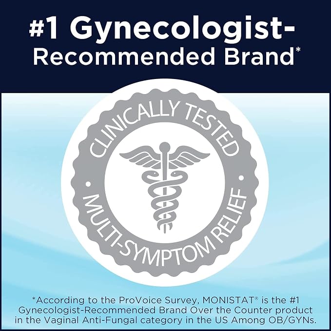 Monistat 1-Day Yeast Infection Treatment for Women, 1 Pre-Filled Tioconazole Cream Applicator, Fast-Acting Relief for Vaginal Itching