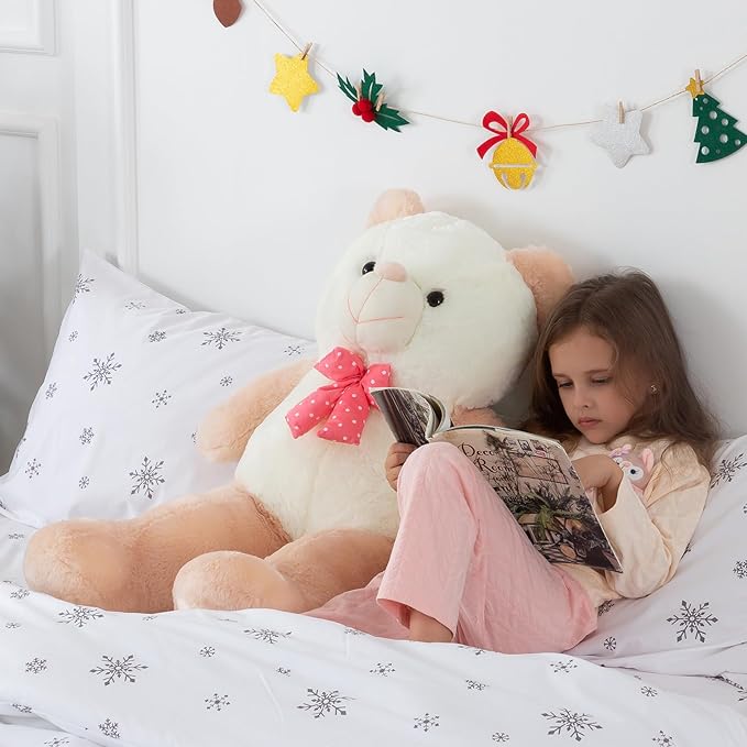 Big Teddy Bear Giant Stuffed Animal Big Plushies Large Stuffed Animals 3 Feet Stuffed Bear Huge Teddy Bear Plush Toy for Girlfriend Wife 36 Inch Apricot Halloween Christmas