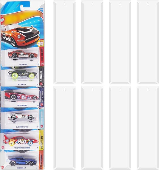 8 Pack Clear Display Case for Hot Wheels Storage, Model Cars Display Case Wall Mount, Plastic Wall Storage for 1:64 Scale Models Hot Wheels Display