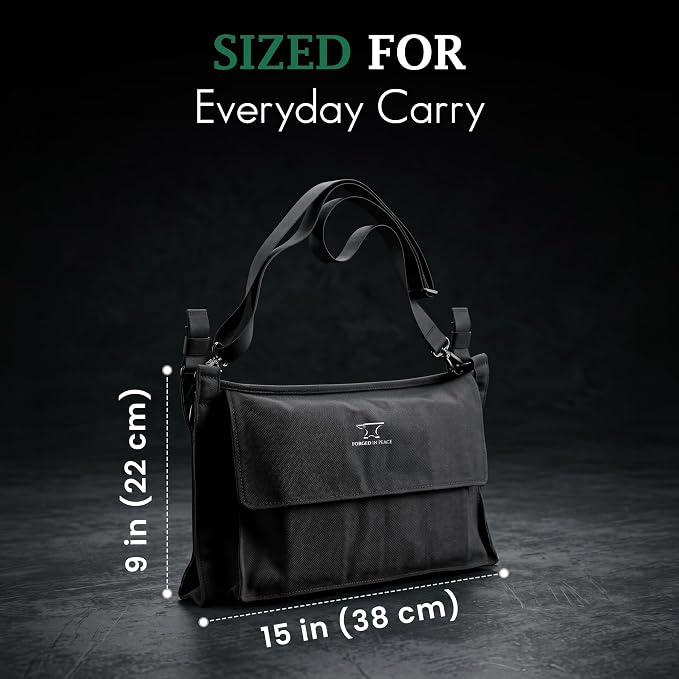 Men’s Yoga Mat Bag – Durable Canvas Carrier, Lightweight with Extra Storage for Gear & Accessories, Black
