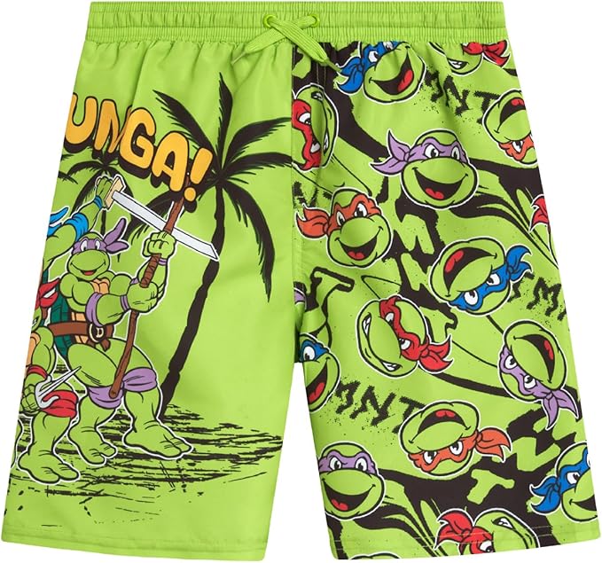 Nickelodeon Boys Swim Trunks - Paw Patrol TMNT Quick Dry Graphic Boys Swim Shorts for Toddler and Little Boy