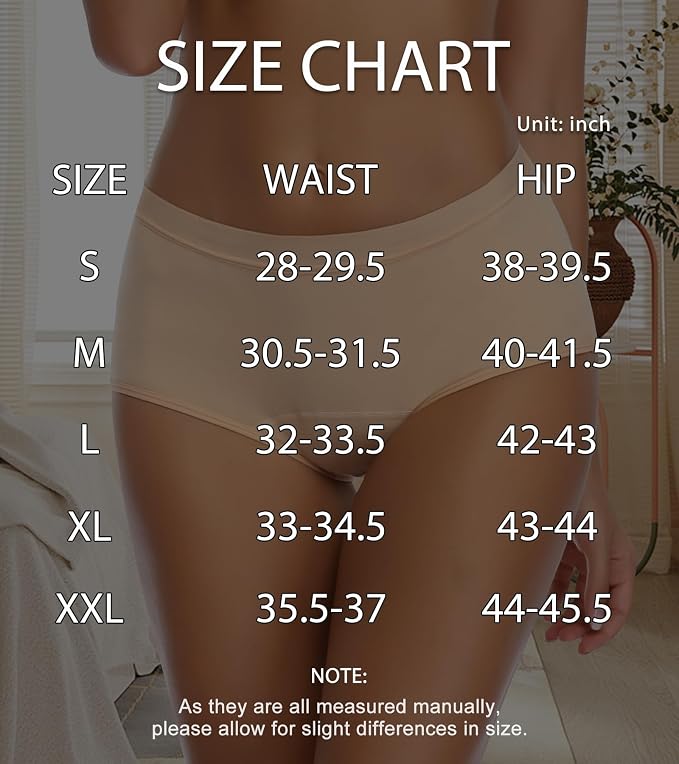 JojoQueen Period Underwear for Women Menstrual Panties Cotton Postpartum Easy Clean Teens Brief