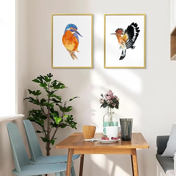 upsimples 12x16 Poster Frame, Easy Slide-In Assembly, Gold, 3 Pack | Gallery Wall 12 x 16 Picture Frames Set for Family, Wedding, Christmas, Easy to Change Photos