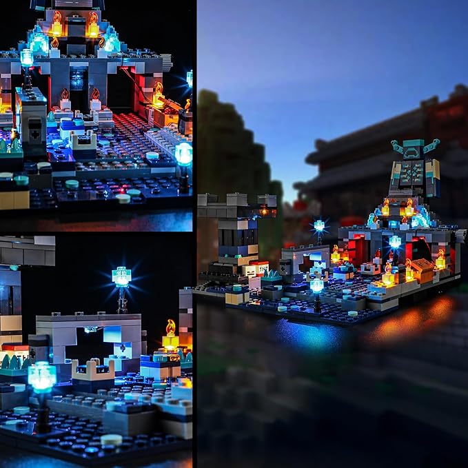Vaodest Led Light for Lego 21246 Minecraft The Deep Dark Battle Model,Design and Configuration Compatible with Model 21246(Led Light Only, Not Building Block Kit)