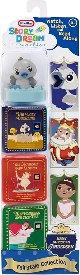 Little Tikes Story Dream Machine 3 Fairy Tale Story Collections, Ugly Duckling and More, Bonus Character. Projects Storytime for Kids, Audio Play, Fun Toy, Ages 3+ Years