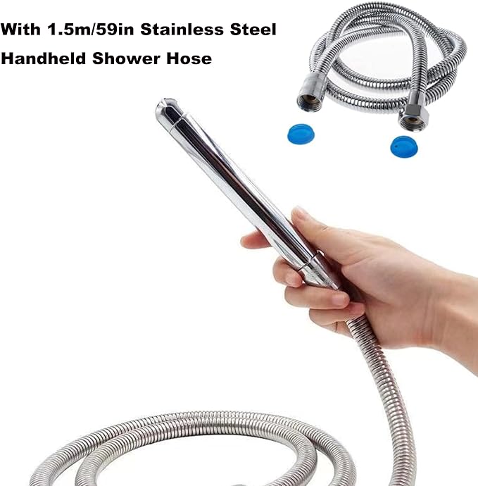 Shower Anal Douche Enema Kit, Attaches to Tap/Bathtub/Shower,Unisex Faucet Enema with 3 Nozzles for Douching, Colon Nozzle Cleaner System with 59 inch Shower Hose for Easy Use