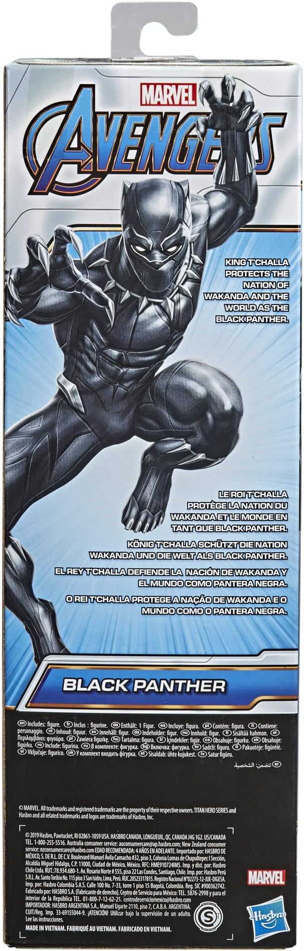 Marvel Avengers Titan Hero Series Black Panther Action Figure, 12-Inch Toy, Inspired by Marvel Universe, for Kids Ages 4 and Up