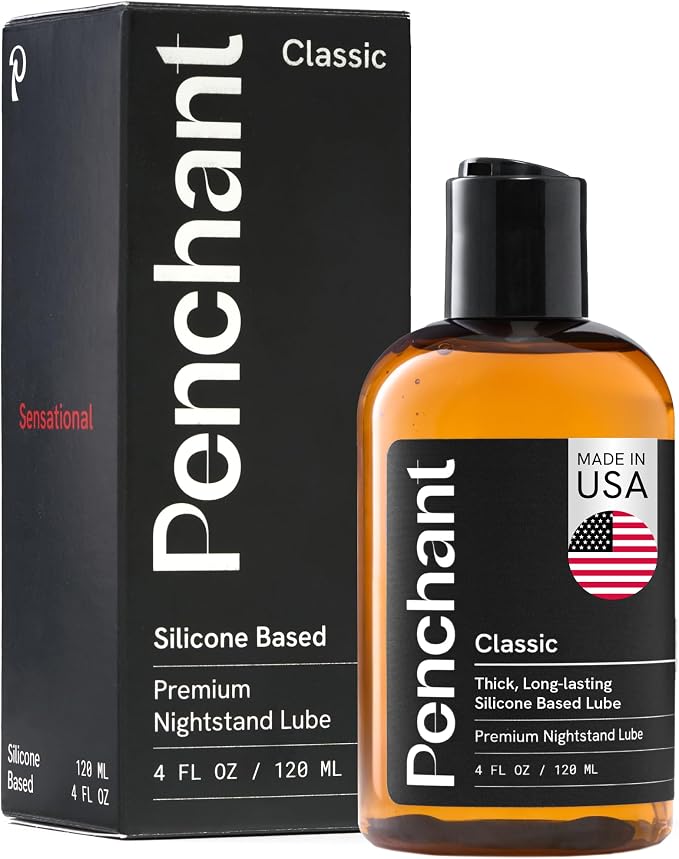 Penchant Thick Silicone Lube for Men, Women & Couples – Long Lasting Waterproof Personal Lubricant for Shower & Intimate Use – Premium Silicone Lubricant, 4 Fl Oz