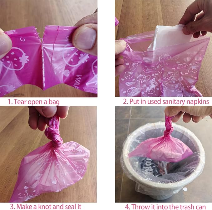 150Pcs Sanitary Napkin Disposal Bags, Feminine Hygiene Disposal Bags, Disposal for Tampons, Liners, and Pads