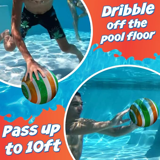 The Ultimate Pool Ball - Fill It with Water to Play Underwater Games - Best Outdoor Toys for Kids Ages 8-12 - Fun Easter Basket Stuffers for Boys & Ideas for 6, 7, 9, 10 & 11 Year Old Girls & Teens