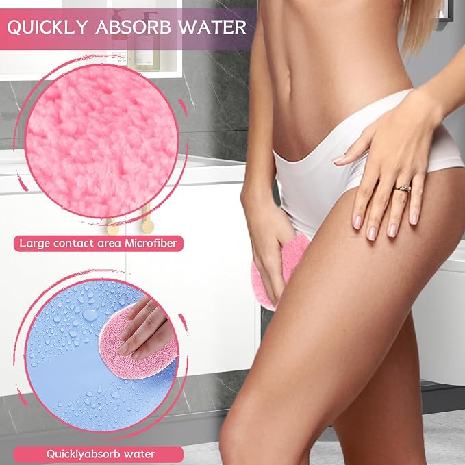 Intimate Washcloths 3 Pack– Towels Soft Microfiber, Intimate Wash Pads for Feminine Hygiene, Postpartum Care, Sensitive Ski, Wash Pad Reusable, Wipe After Using Portable Bidet（Pink）- S