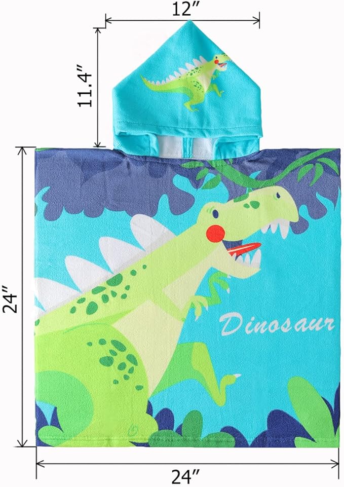 NovForth Bath Towel for Toddler Boys, Pool Hooded Towel for Kids, Hooded Beach Towel Poncho for Bath/Pool/Beach Swim Cover