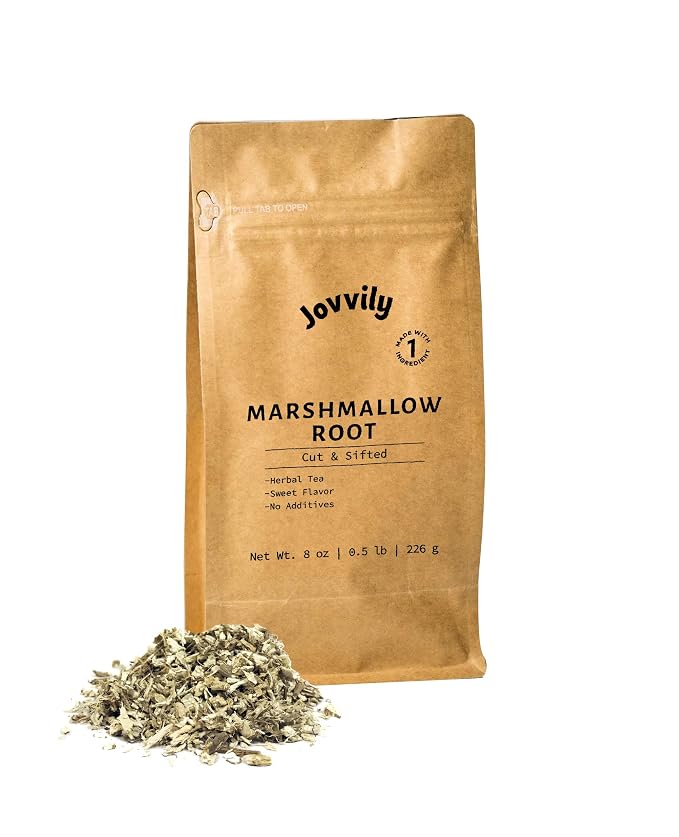 Jovvily Marshmallow Root - 8 oz - Cut & Sifted - Herbal Tea