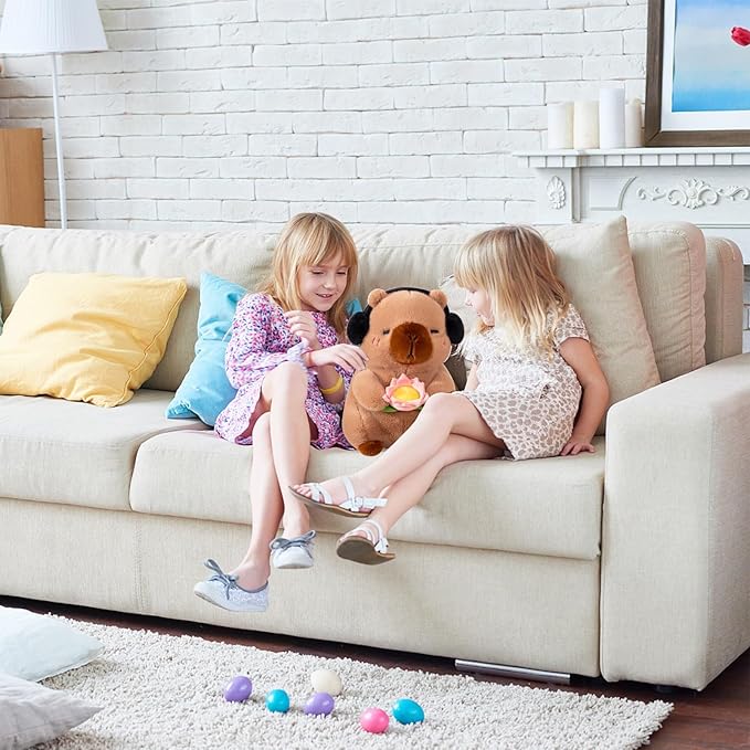 Capybara Plush Toy, Capybara Plush Stuffed Animal Doll, Cute Realistic Soft Capybar Toy Stuffed Plushies,Guinea Pig Toys Home Decor Great Birthday Gift for Boy Girl(Color:Brown,Size:38cm)