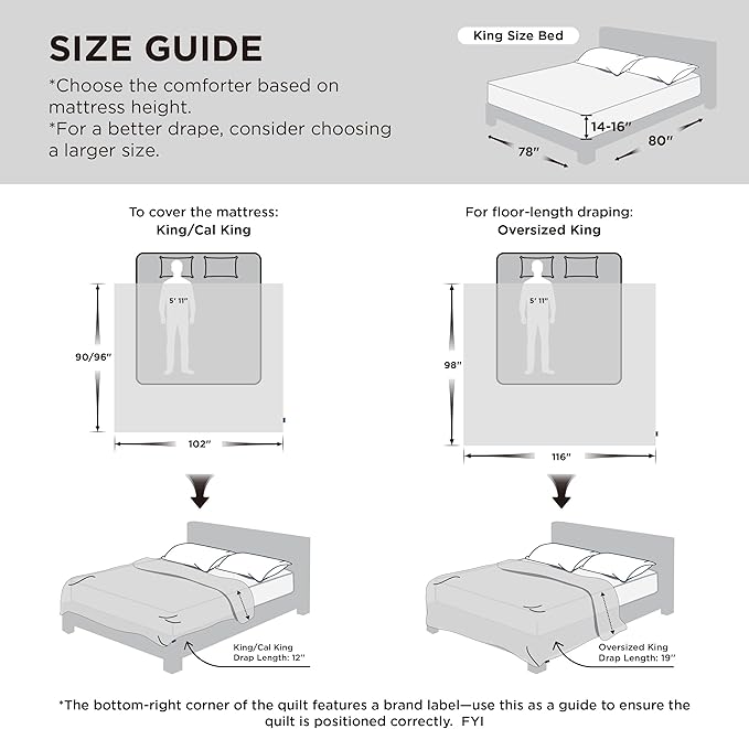 Bedsure Comforter Duvet Insert - Quilted Comforters Oversized King Size, All Season Duvet, GentleSoft Down Alternative Bedding, with 8 Tabs, Gifts for Women, Sage Green, Oversized King 116x98 Inches