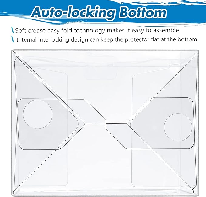 24 Pack Protectors Case Compatible with Funko- 4" Inch Collectible Vinyl Figures, Crystal Clear Protectors, Heavy Duty Display Box w/ Protective Film & Locking Tab, Set of 24