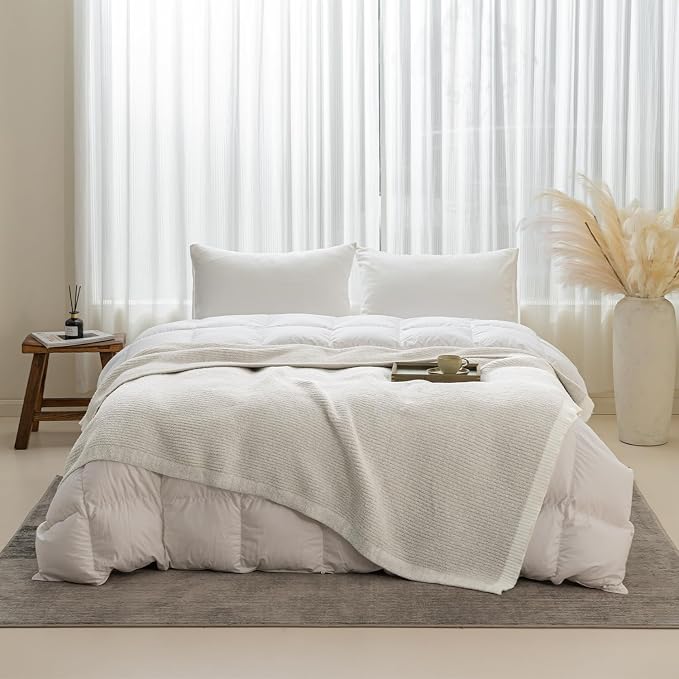 MH MYLUNE HOME Ultra Soft Ribbed Throw Blanket Plush, Beige, 60"x80" | Reversible Fleece Throw Blanket, Comfy Fluffy Fuzzy Plush Blanket Throws for Couch Sofa Bed, Cozy Blankets for Women Gift