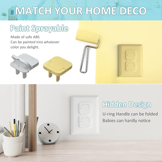 4our Kiddies Baby-Proof Outlet Covers - Child Safety Electric Plug Protectors to Prevent Power Shock (32 Pack)