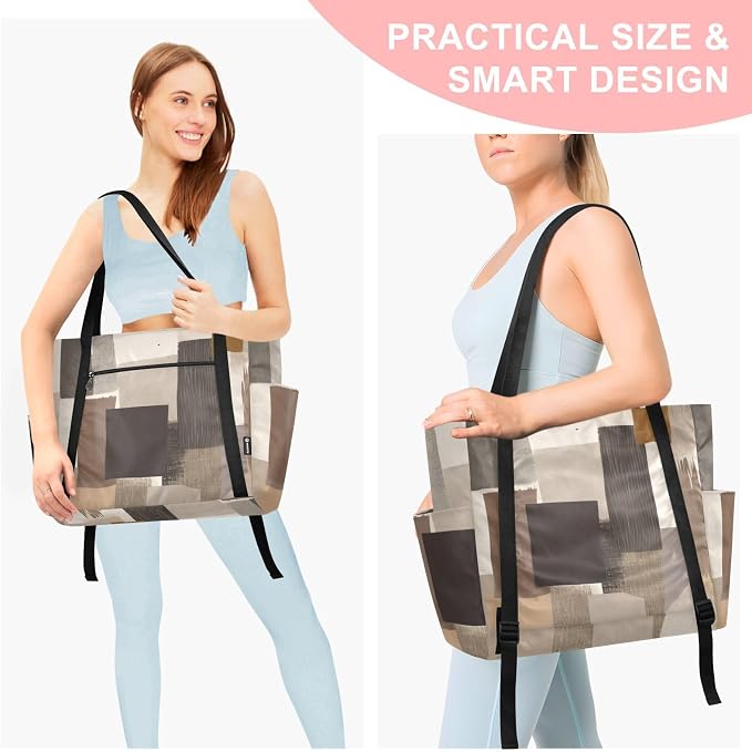 MCHIVER Yoga Bag for Women Men Large Yoga Mat Bag with Adjustable Strap Workout Bags Totes for Pilates Yoga Travel
