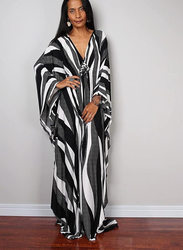 Venasha Womens Caftan Floral Print Kaftan Dress Short Sleeve Swimsuit Cover up Loungewear for Summer