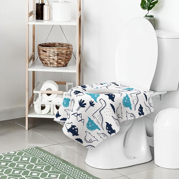 30 Pack Toilet Seat Covers Disposable, Large Waterproof Potty Covers for Toddlers, Kids, and Adults, Individually Wrapped for Travel, Toddler Potty Training for Public Restroom, Airplane, Trip