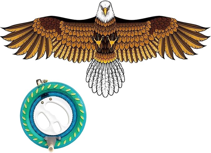 Bald Eagle Kite for Adults and Kids, Huge Kites Easy to Fly Single Line Kite for Beach Trip