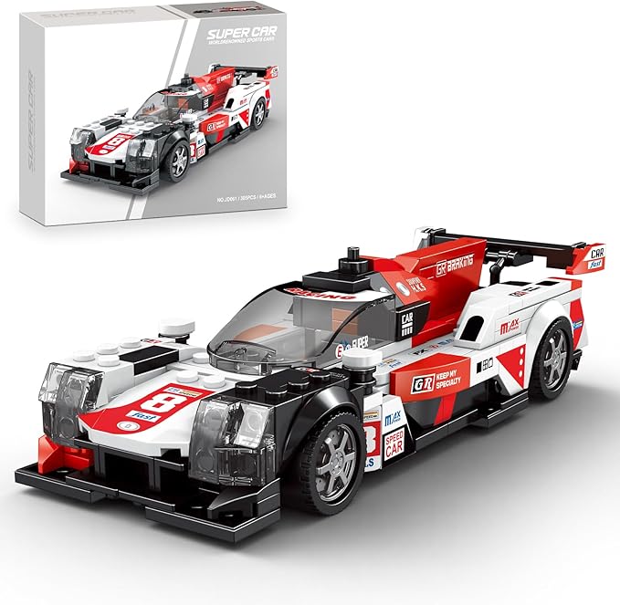 HIGH GODO Speed Racing Car Building Set, 1:20 Scale Sports Car Model Kit, Cool Collectible Cars Construction Toys Gifts for Adults Teens Age 14+ (368 Pieces)