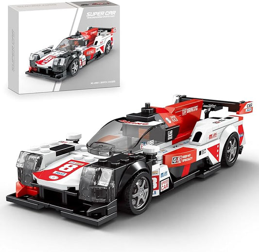 HIGH GODO Speed Racing Car Building Set, 1:20 Scale Sports Car Model Kit, Cool Collectible Cars Construction Toys Gifts for Adults Teens Age 14+ (368 Pieces)