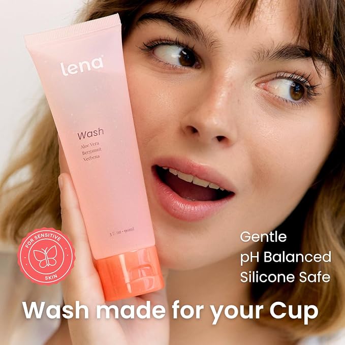 Lena Menstrual Cup Cleaner Kit - Period Cups & Disc Wash, Wipes, Sanitizer