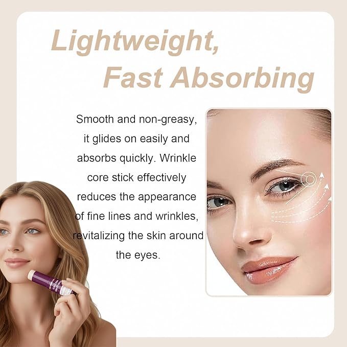 DreamCatching Calcium Multi Balm Stick, Calcium Volume Multi Balm, Collagen Moisturing, Anti-aging, Wrinkle Core Stick, Hydrating, Firming Skin, Suitable for Eyes, Neck, Face, 1PC