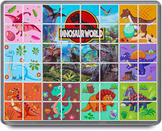 Anzikfoy 48 Piece Puzzles Toys for Kids Ages 3-5, 2 in 1 Animals Theme Jigsaw Puzzles, Preschool Educational Brain Teaser Toys for Boys and Girls 3-6 Years Old.