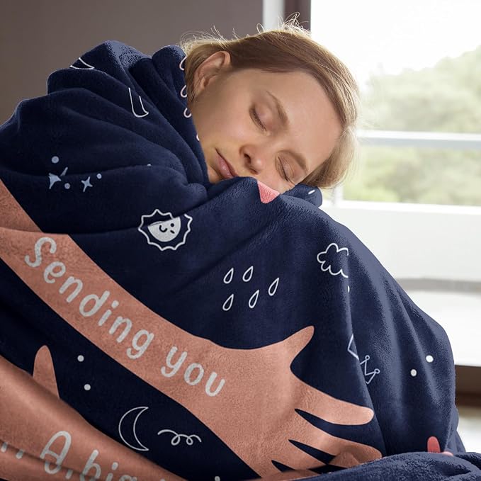 Get Well Gifts for Women Men, Hug/Healing Blanket | Thinking of You/Cancer Care/Sympathy/After Surgery Gifts for Friends, Sister, Coworker, Soft Throw Blankets 50'' x 60''
