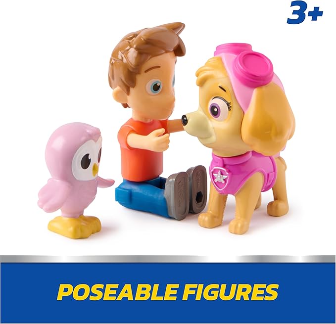Paw Patrol Skye & Alex Porter Figure Pack with Lil Hootie Toy Figure, Kids Toys for Boys & Girls Ages 3 and Up