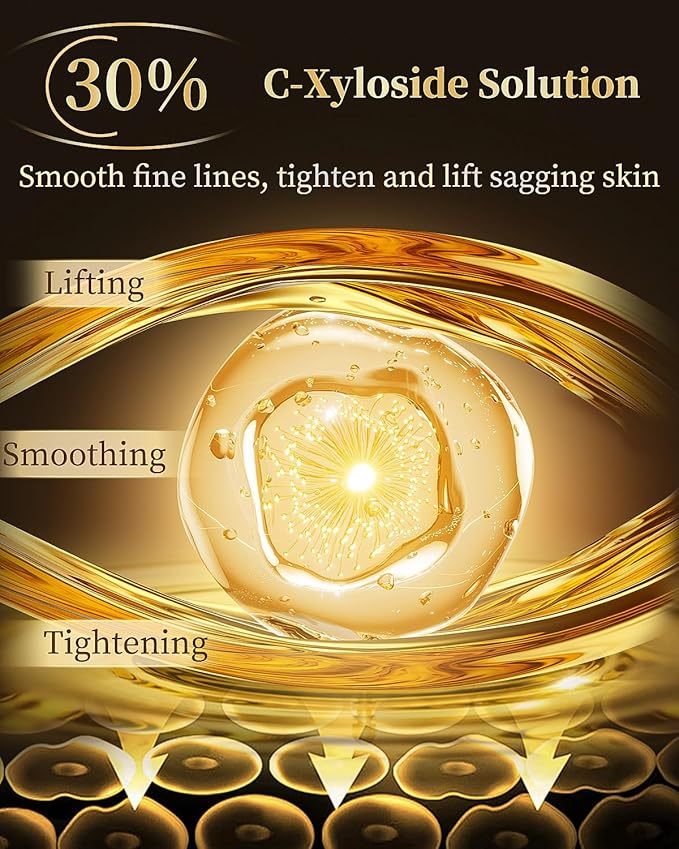 Eye Cream Anti Aging with 30% C-Xyloside Solution, Supramolecular Infiltration Technology for Wrinkles, Caffeine Eye Cream for Dark Circles and Puffiness - 2Pack